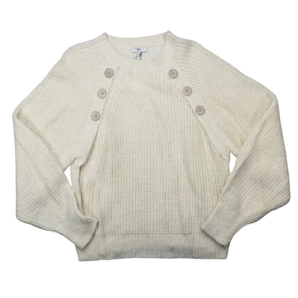 Joie Chunky Knit Alpaca Blend Long Sleeve Pullover Sweater L NWT Porcelain - Picture 1 of 1